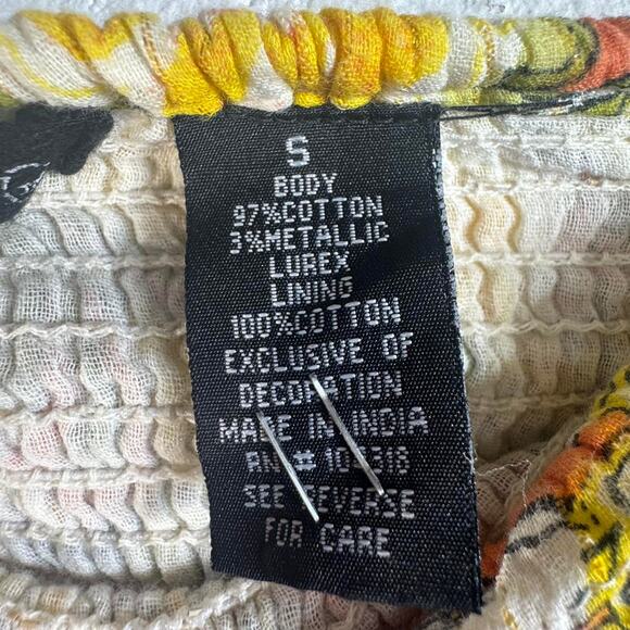 90s vintage cotton dress paisley woven boho Festival Retro Floral - Picture 4 of 7